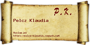 Pelcz Klaudia névjegykártya